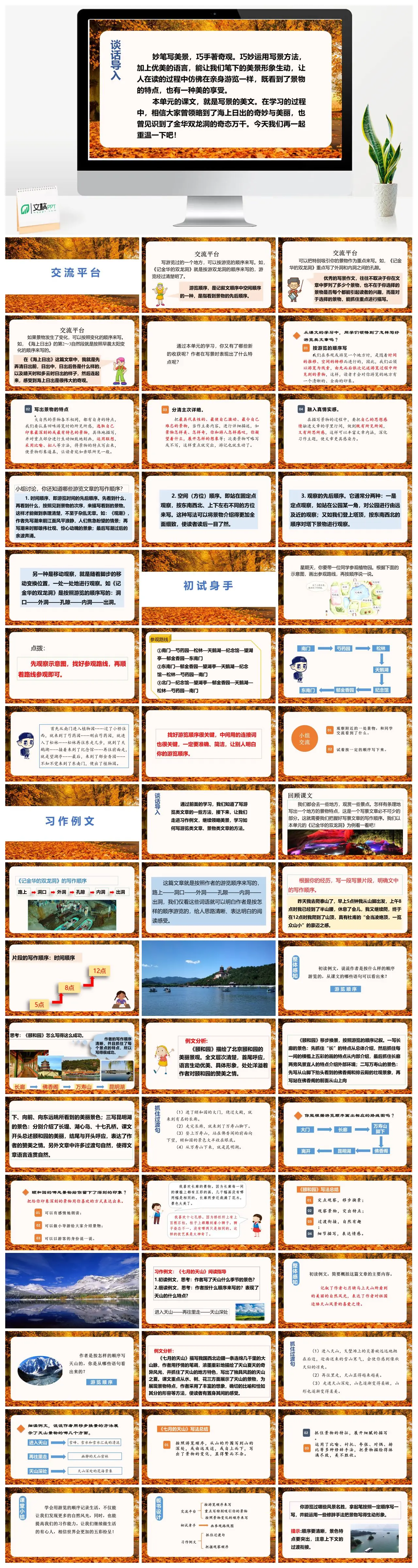 四年级下册语文交流平台与习作例文PPT