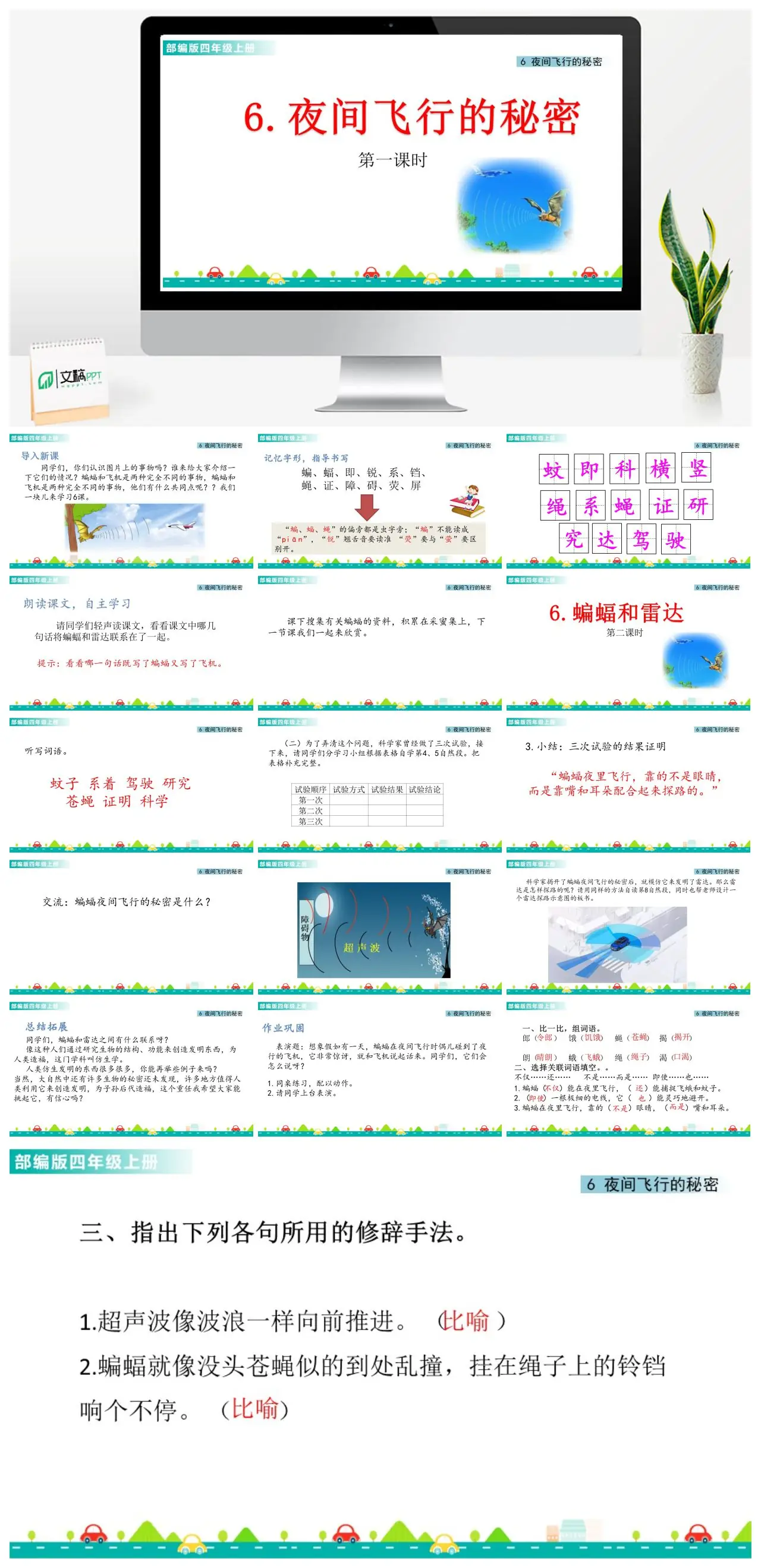 四年级语文夜间飞行的秘密第一课时PPT