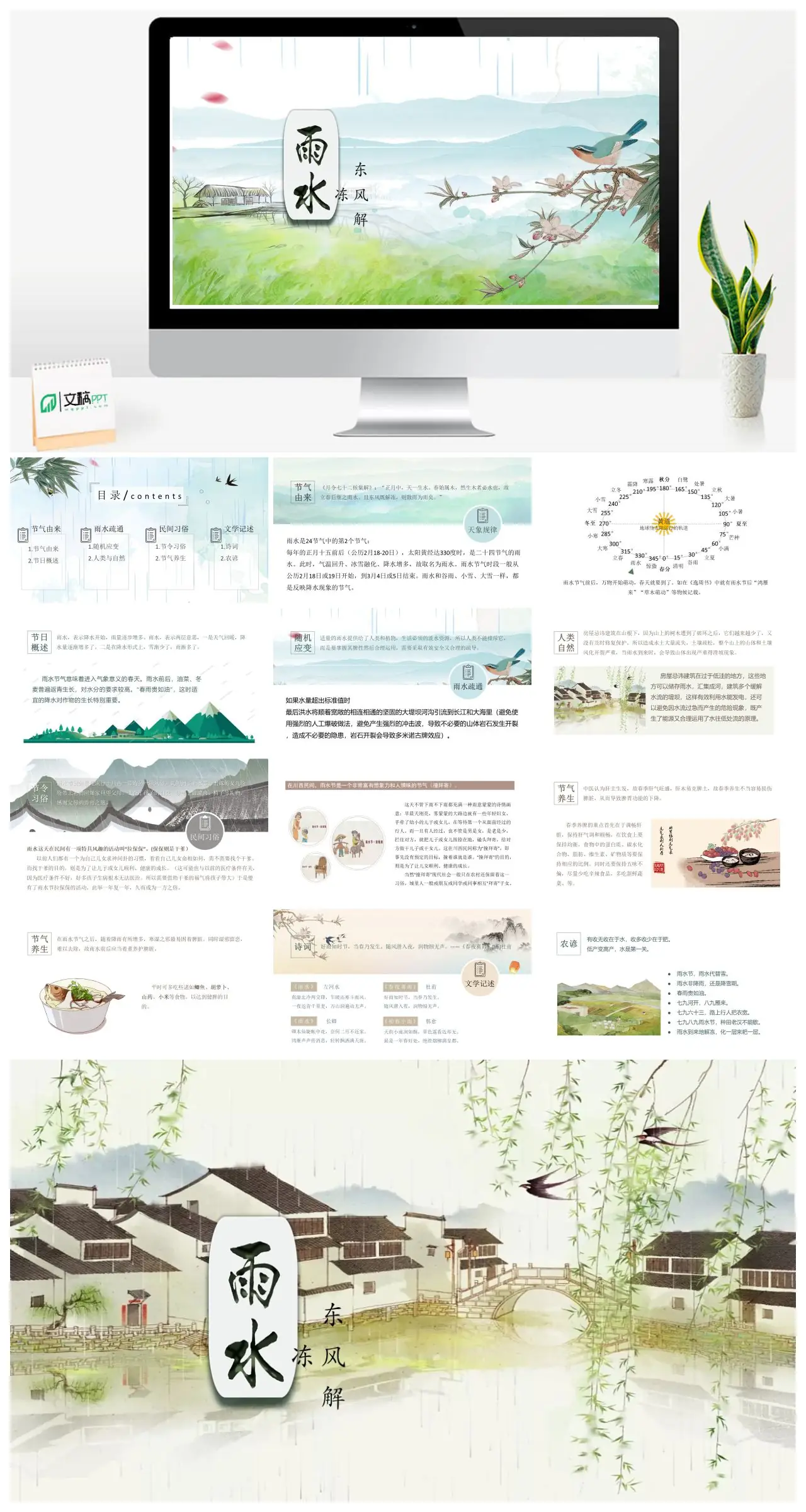 雨水节气介绍PPT