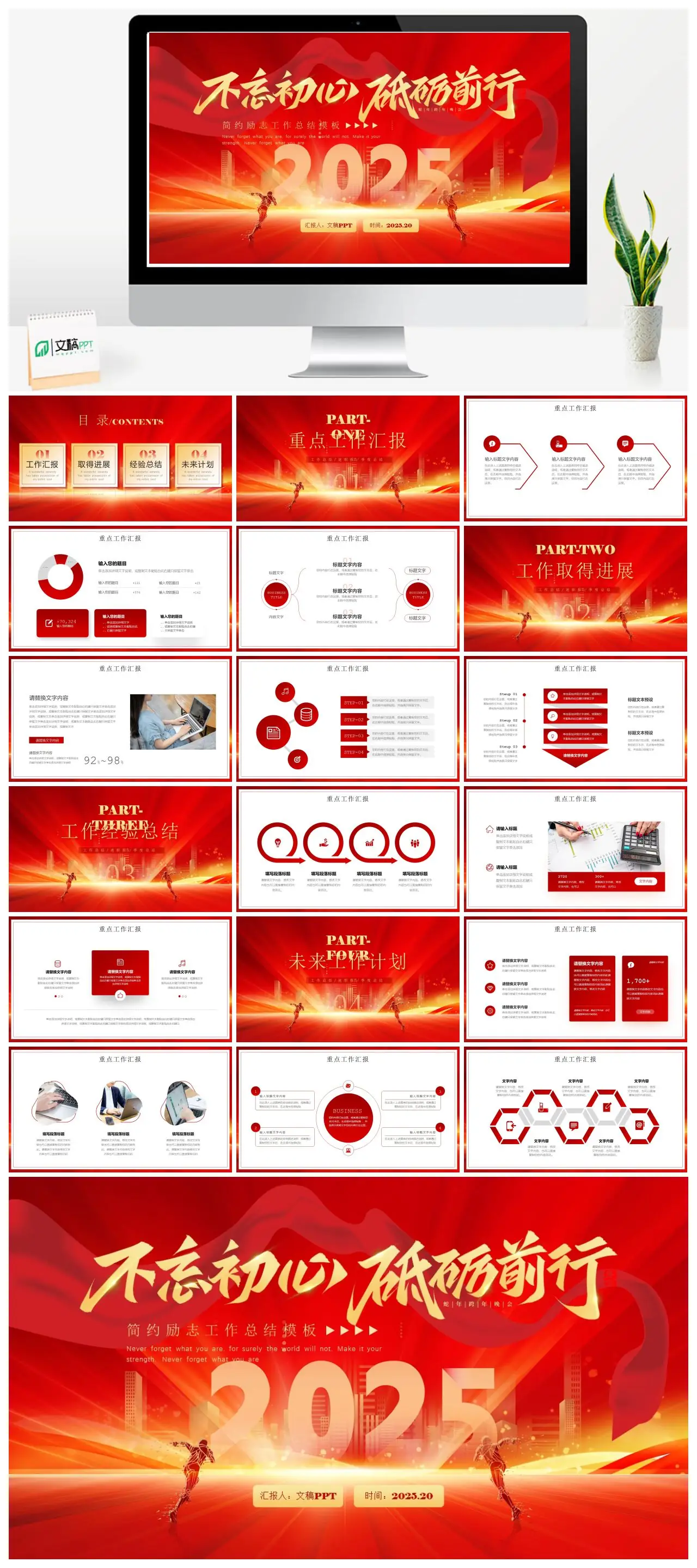 马年重点工作汇报总结PPT