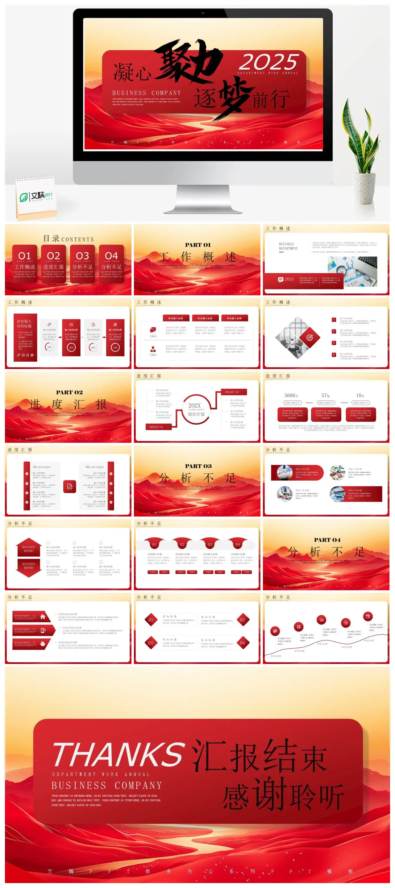 2025部门年度工作总结PPT