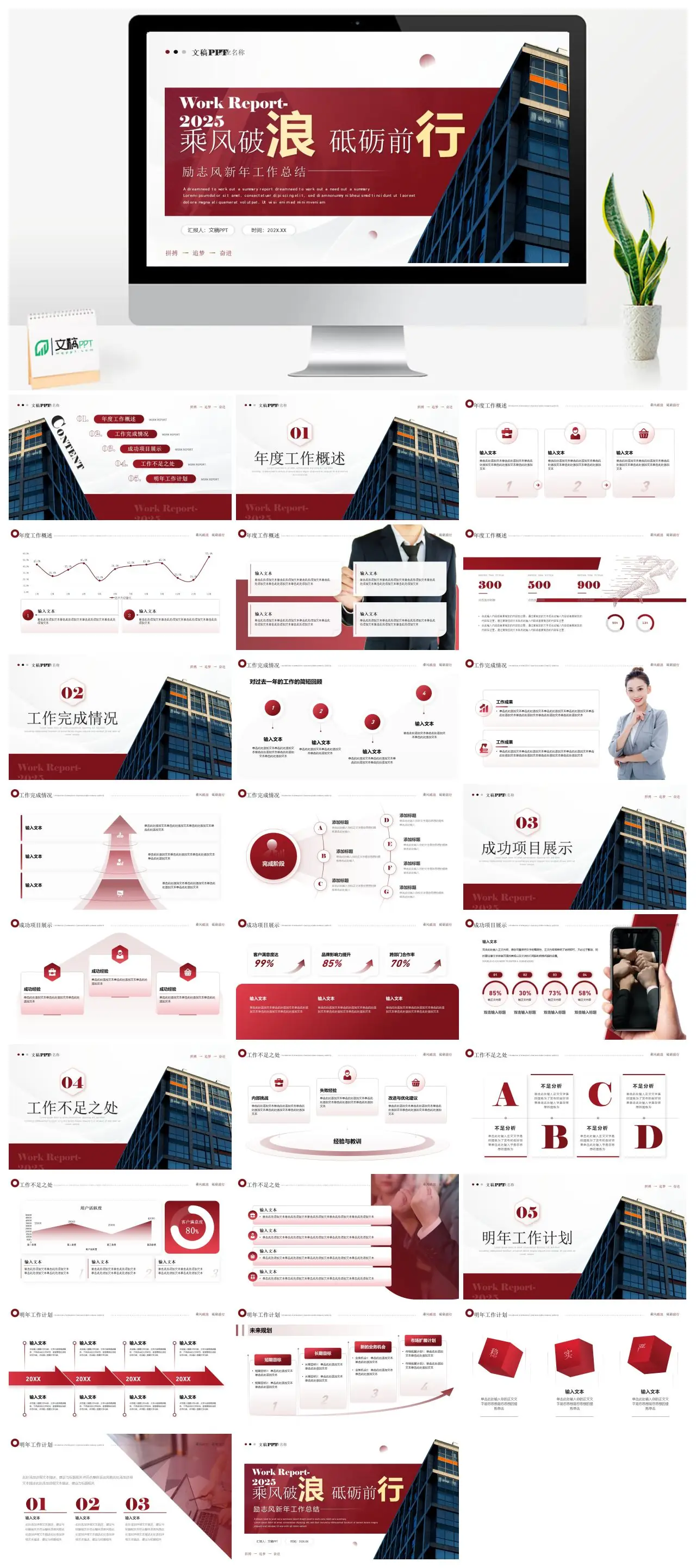 2025年度工作总结报告PPT