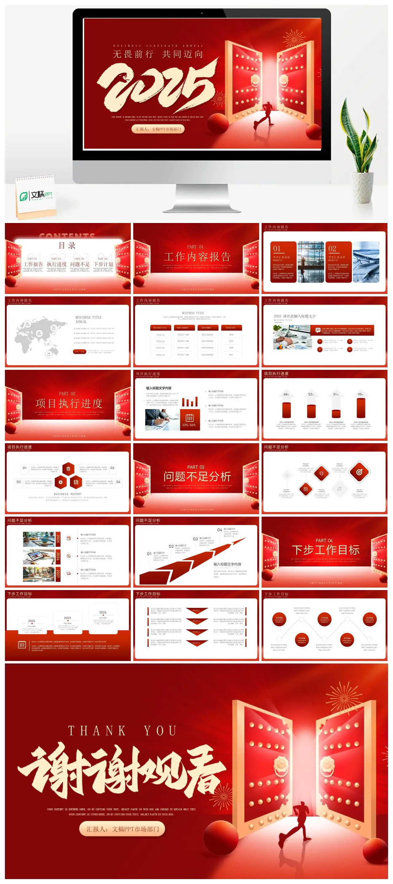 市场部门年度工作报告PPT
