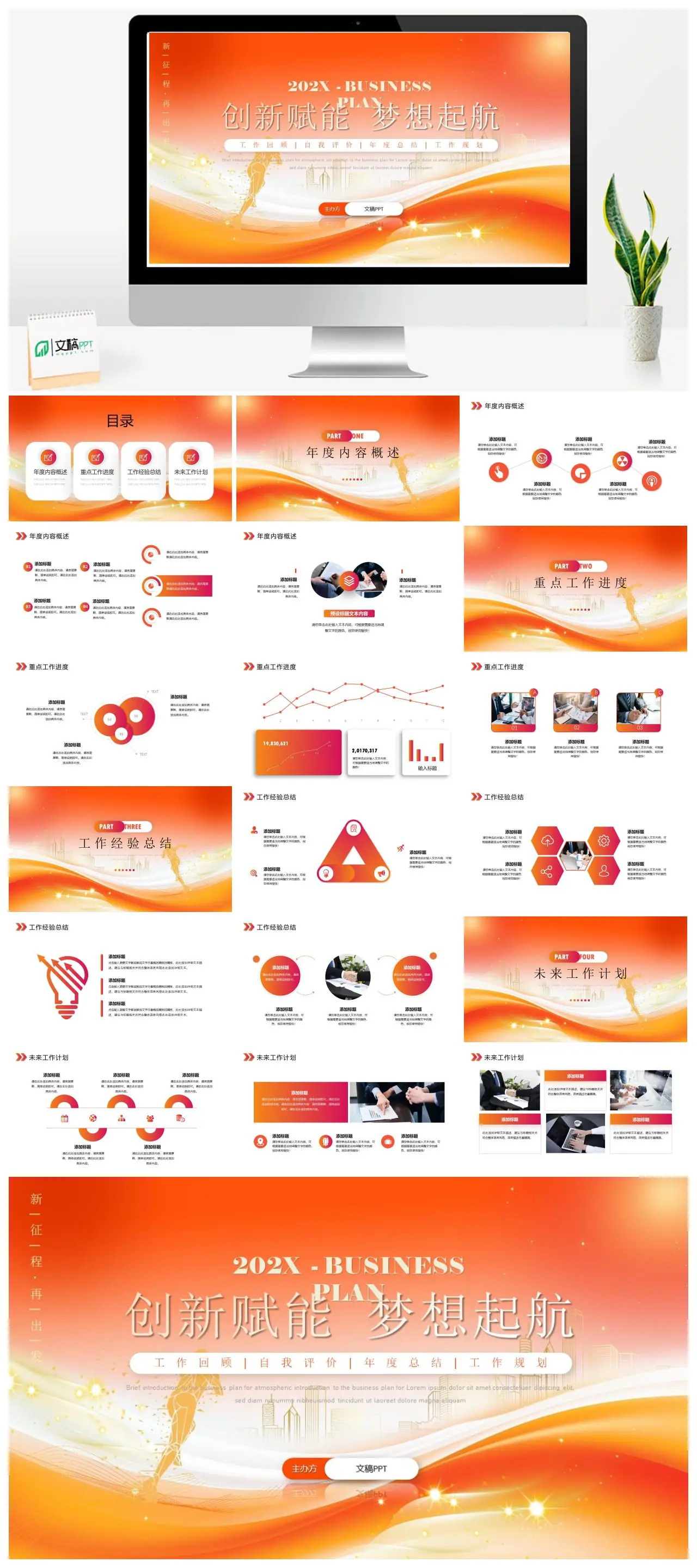 马年创新赋能梦想起航工作回顾年度总结工作规划PPT
