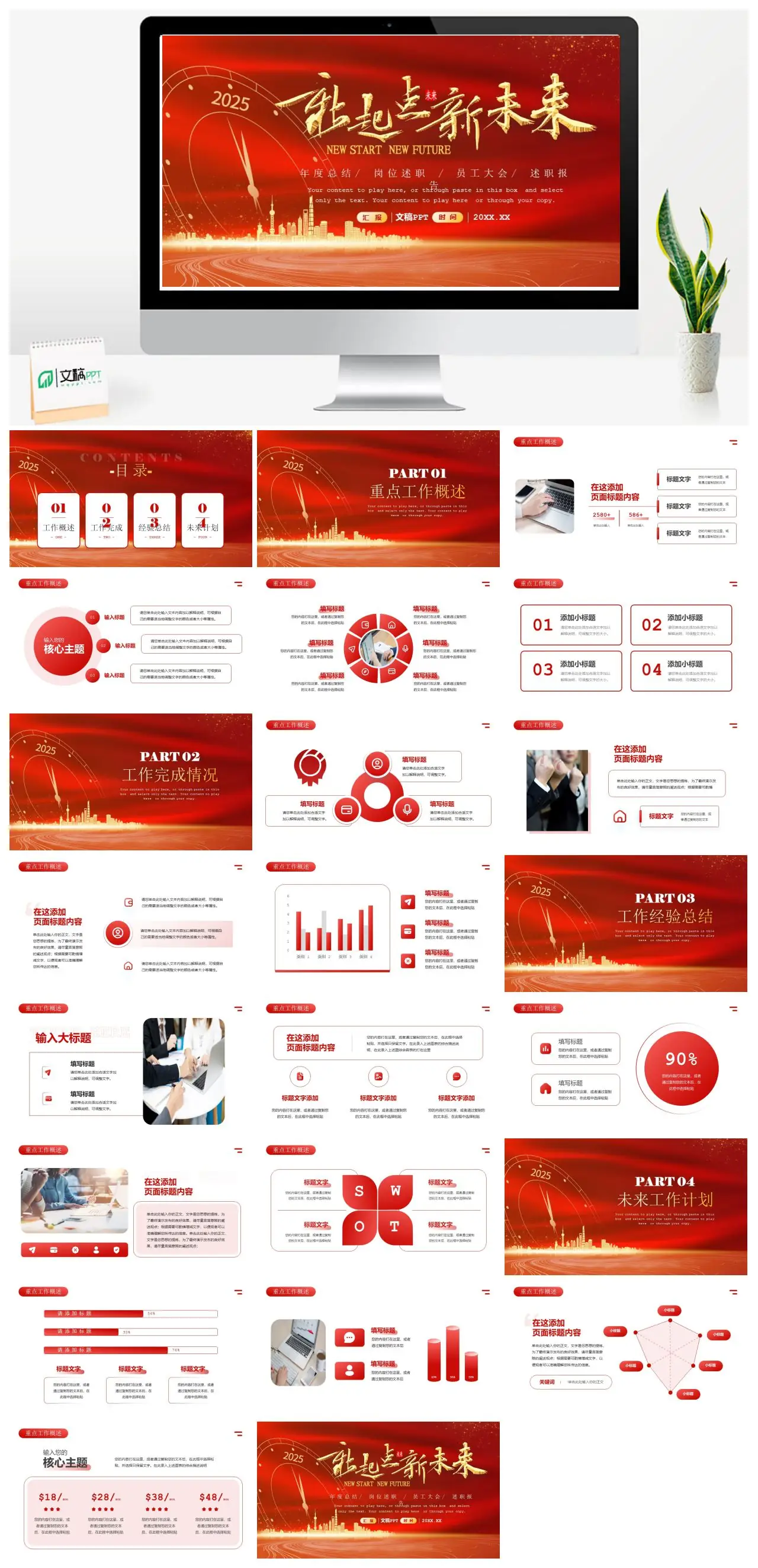 马年述职报告年度总结员工大会PPT