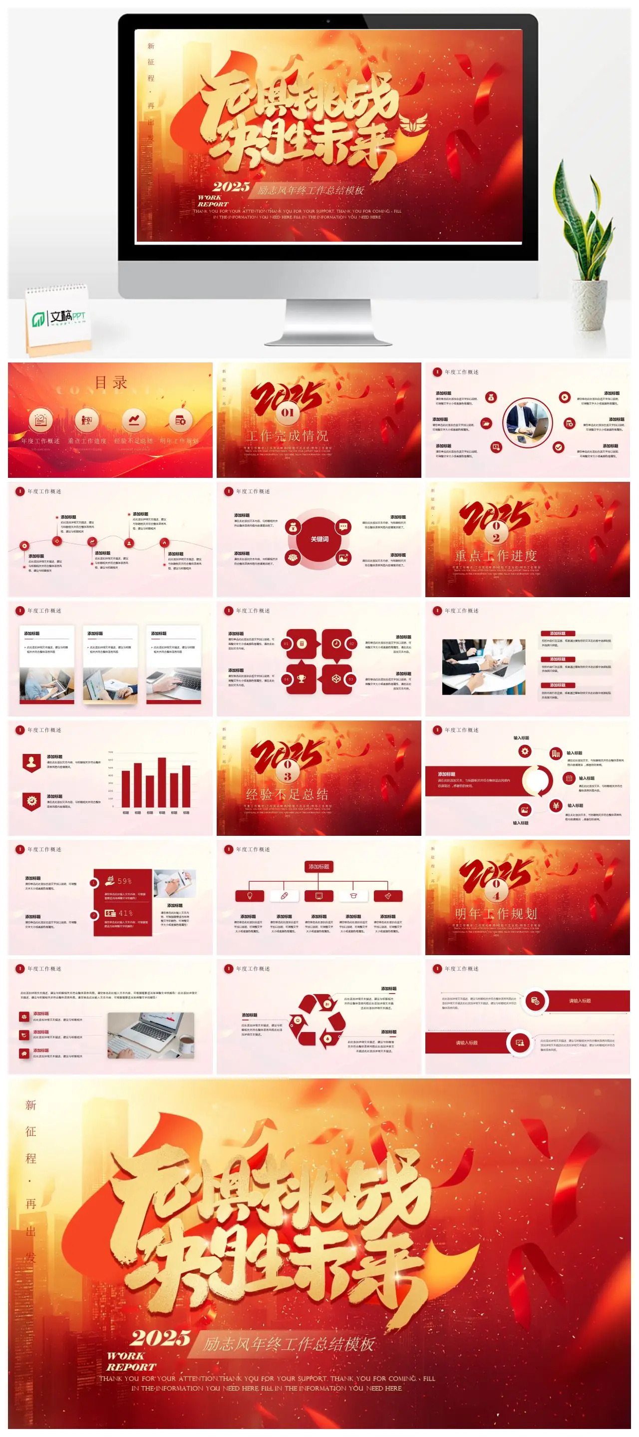 新征程再出发2025年度工作总结规划PPT