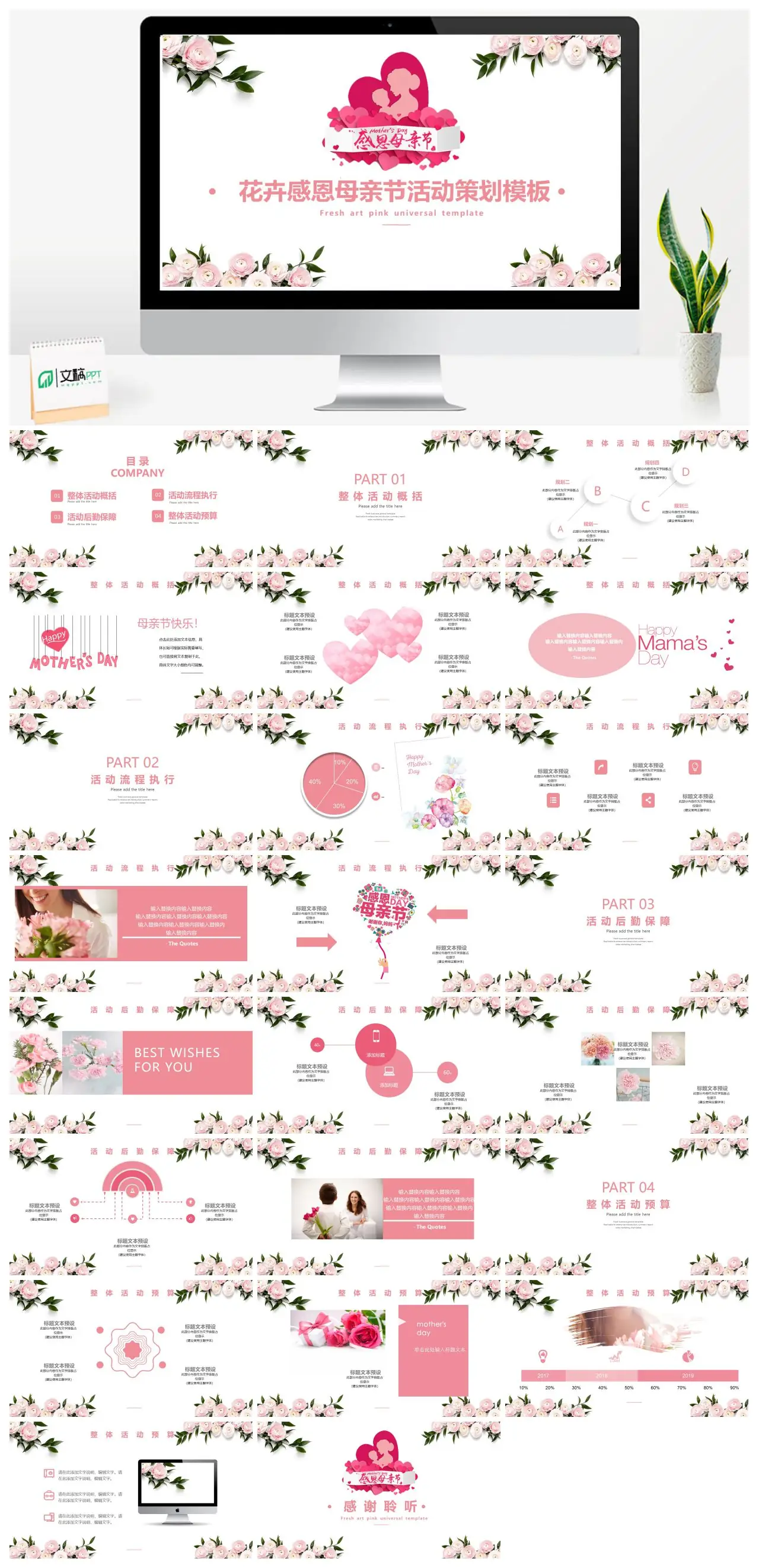 母亲节活动整体概括流程执行后勤保障预算PPT