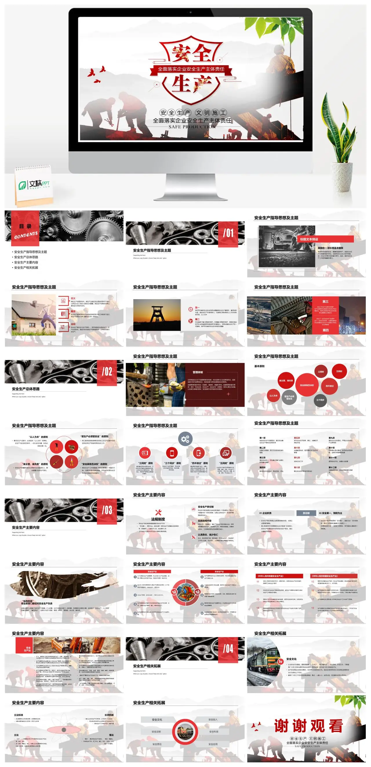 安全生产指导思想及主题总体思路主要内容相关拓展PPT